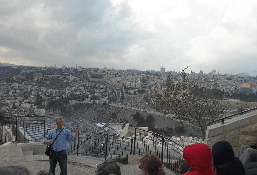 Glenn Teaching at Mount of Olives