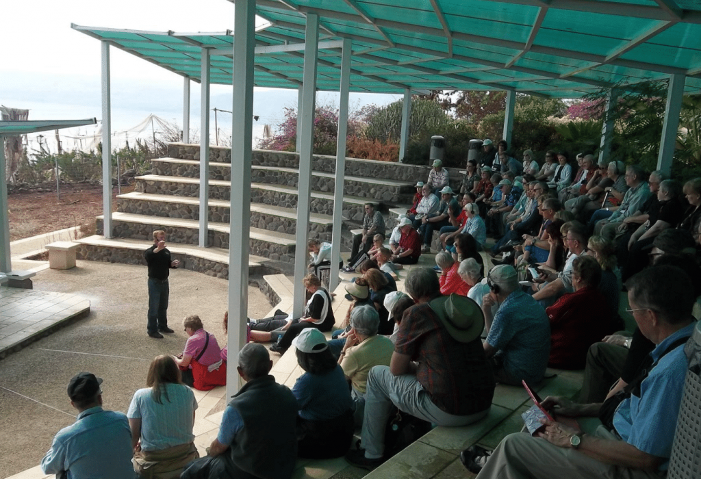 Glenn Teaching Mount of Beatitudes by Sea of Galilee